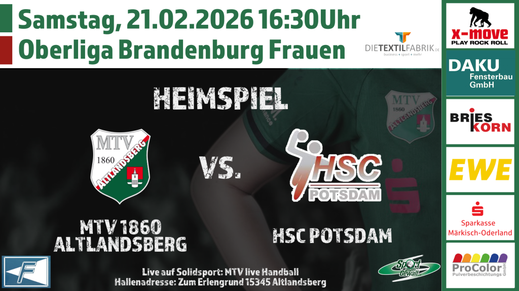 MTV 1860 Altlandsberg gegen HSC Potsdam