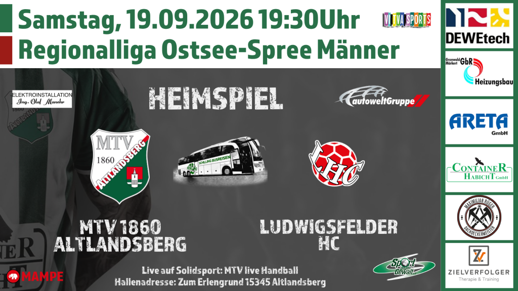 MTV 1860 Altlandsberg gegen Ludwigsfelder HC