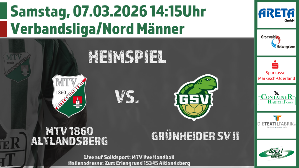 MTV 1860 Altlandsberg gegen Grünheider SV II