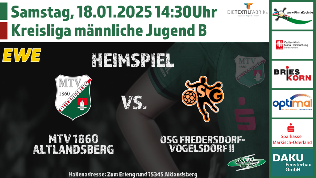MTV 1860 Altlandsberg gegen OSG Fredersdorf-Vogelsdorf II