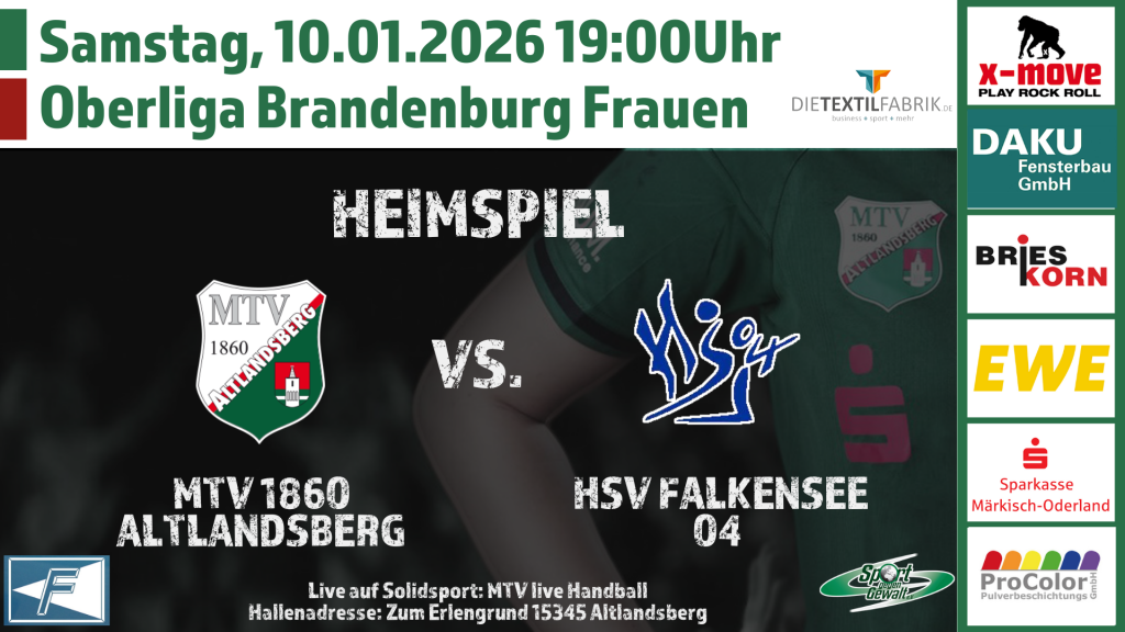 MTV 1860 Altlandsberg gegen HSV Falkensee 04